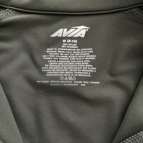 AVIA Athletic Sage Green Thumb Hole Jacket M-8/10 - Picture 2 of 3